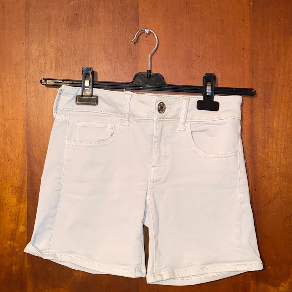 Tan jean shorts